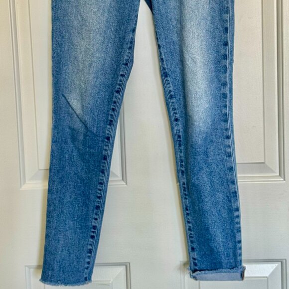 Joe’s Jeans High Rise Skinny Ankle Wheaton Raw Hem Blue Denim Women's Size 27 - Picture 10 of 14